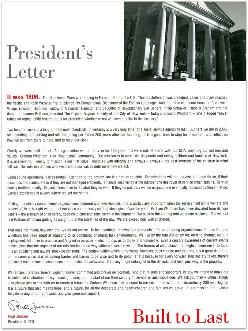 2006 Bicentennial Letter